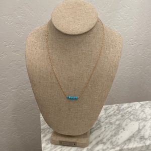 Turquoise petite bead necklace, like new, never worn